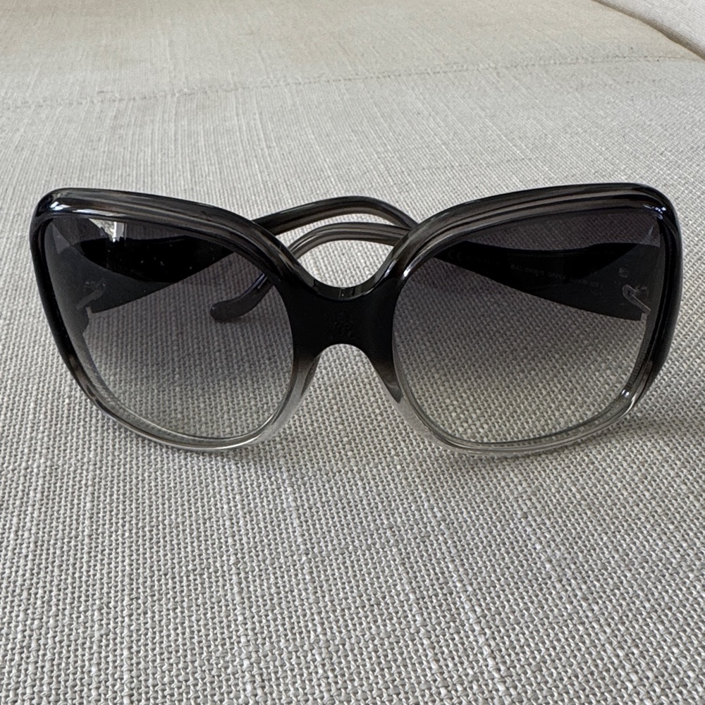 Balenciaga Black and Gray Oversized Sunglasses